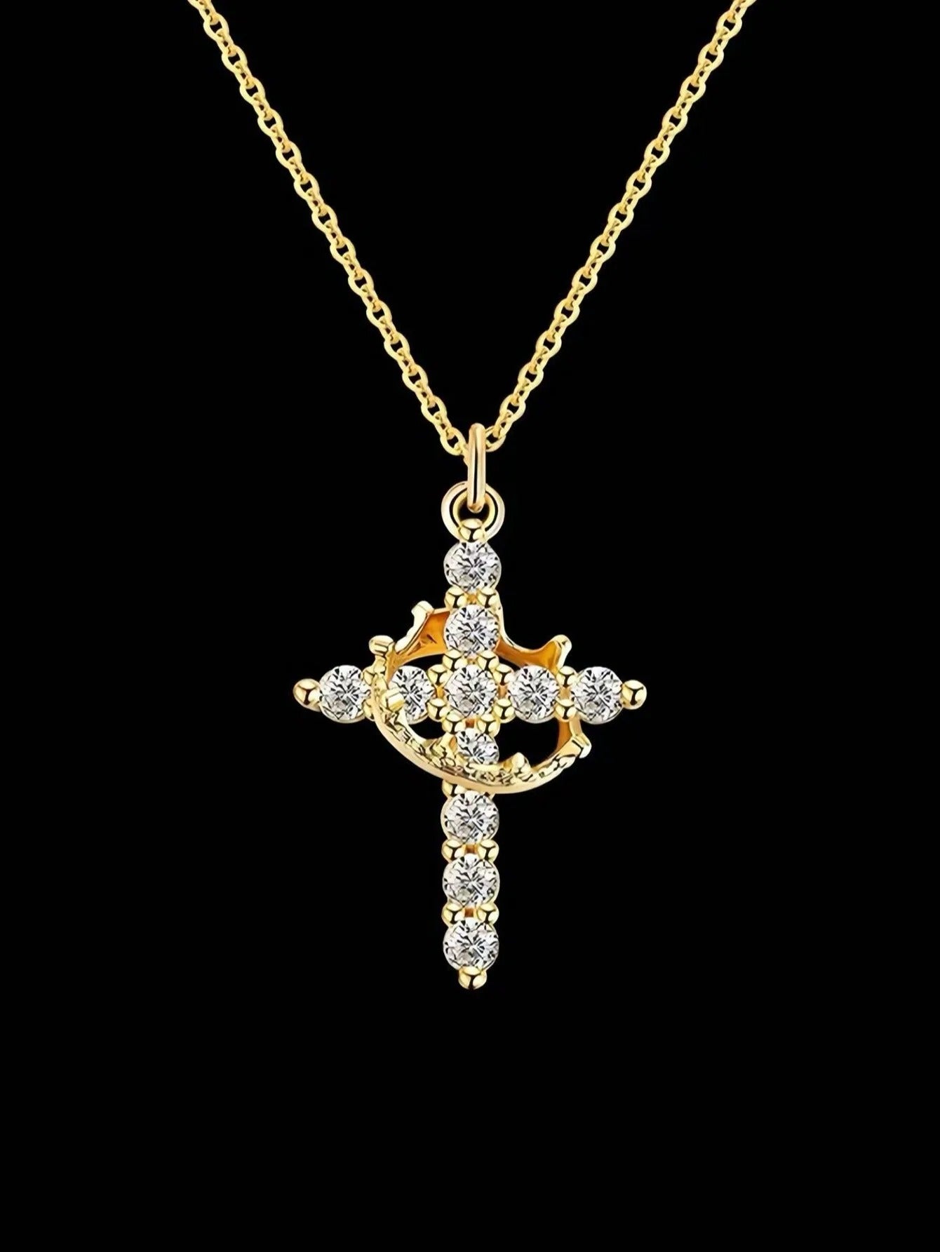 Crown Cross Necklace