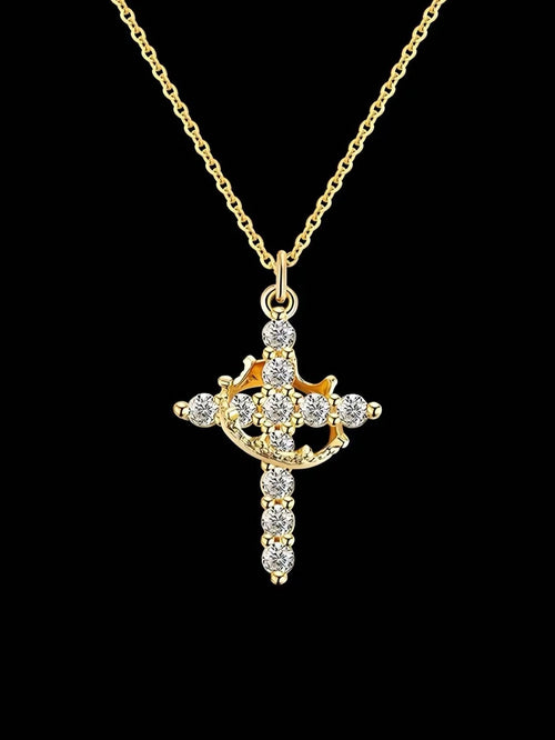 Crown Cross Necklace