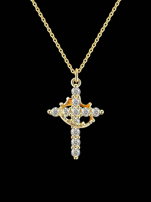 Crown Cross Necklace