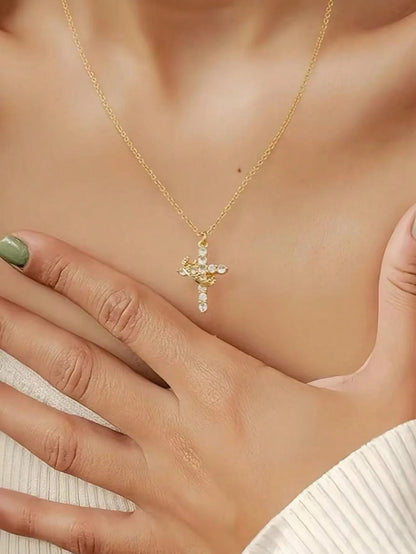 Crown Cross Necklace