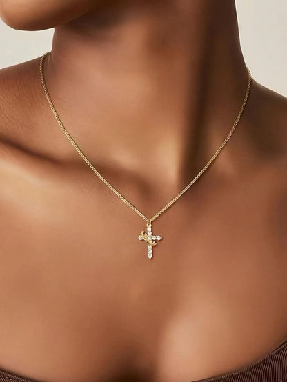 Crown Cross Necklace